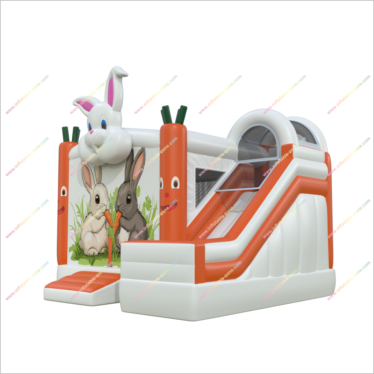 Adorable Bunny Jumping Castle Slides Combo Joy Inflatable Outdoor Playground Bounce House And Slide For Sale - Inflatable-Zone