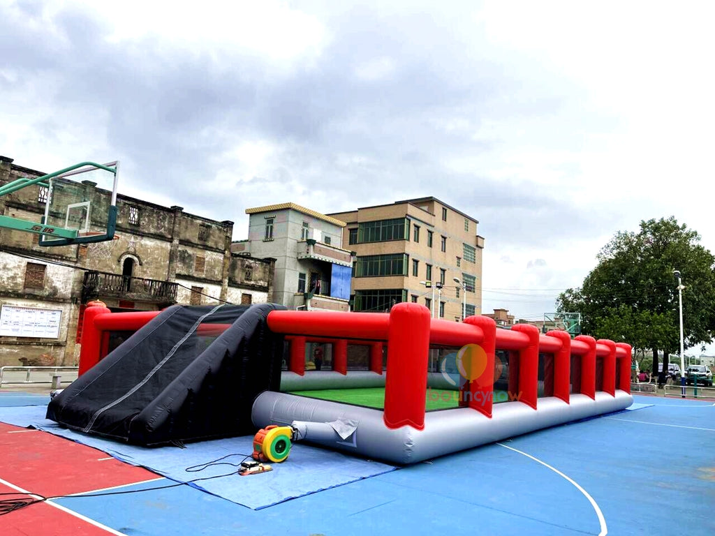18x9M Kids Inflatable Soccer Playground Outdoor FunEquipment Great for Parties & Football Field Games