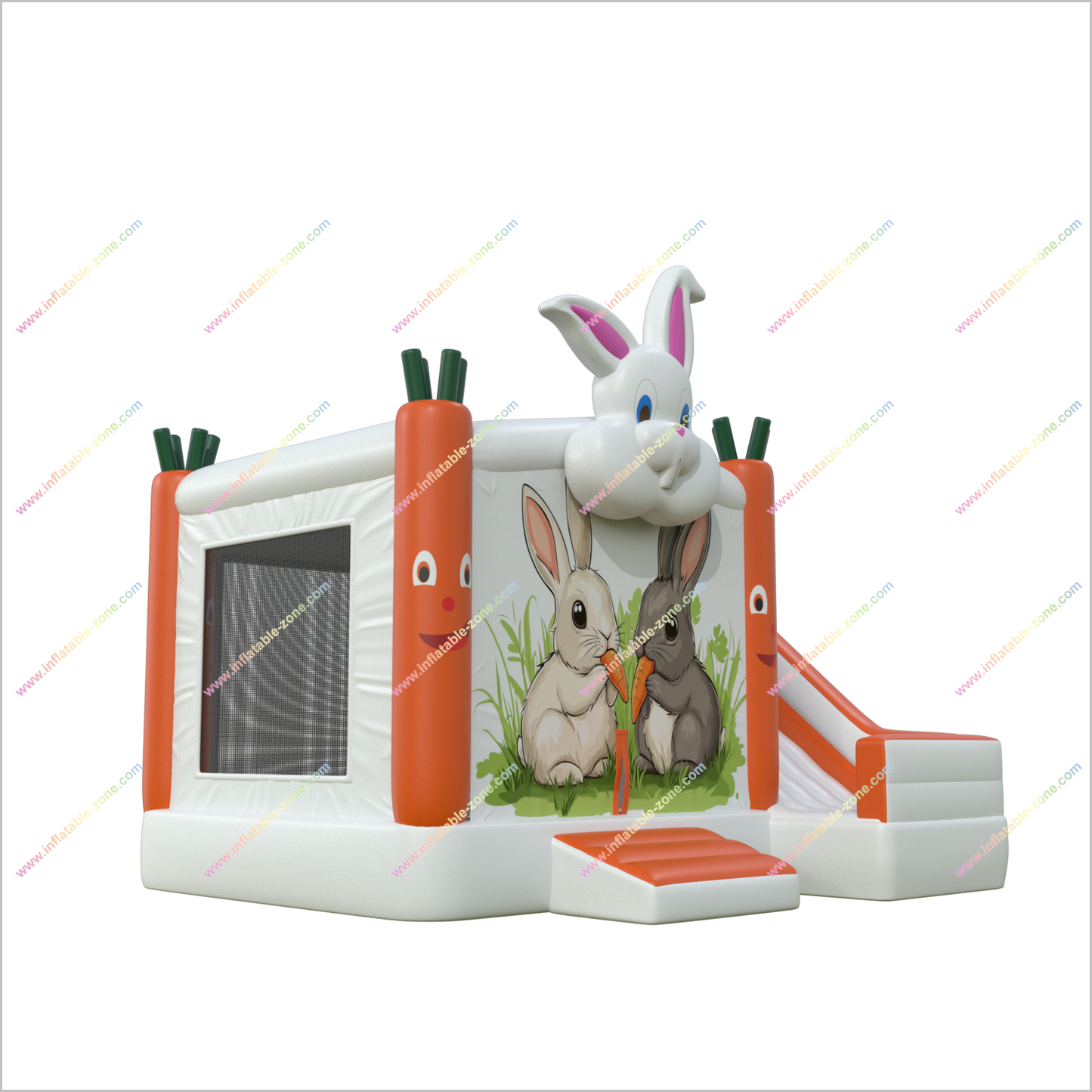 Adorable Bunny Jumping Castle Slides Combo Joy Inflatable Outdoor Playground Bounce House And Slide For Sale - Inflatable-Zone