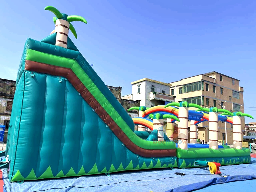 Kids Inflatable Water Slide with Palm Tree Design Exciting Water Fun Ideal for Family Gatherings & Parties & Events