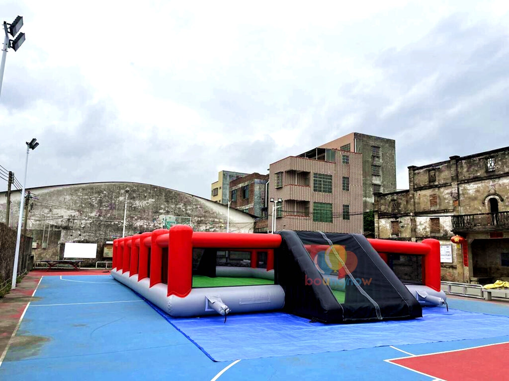 18x9M Kids Inflatable Soccer Playground Outdoor FunEquipment Great for Parties & Football Field Games