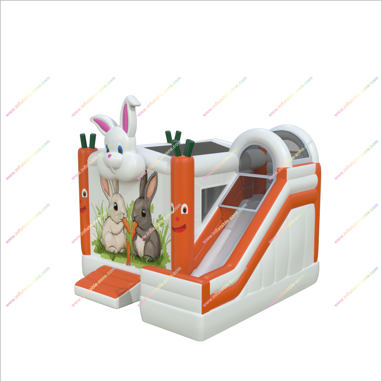 Adorable Bunny Jumping Castle Slides Combo Joy Inflatable Outdoor Playground Bounce House And Slide For Sale - Inflatable-Zone