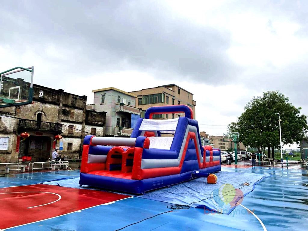 Funny Inflatable Combos Obstacle Course Water Slide Party For Team Events Exciting Outdoor Fun