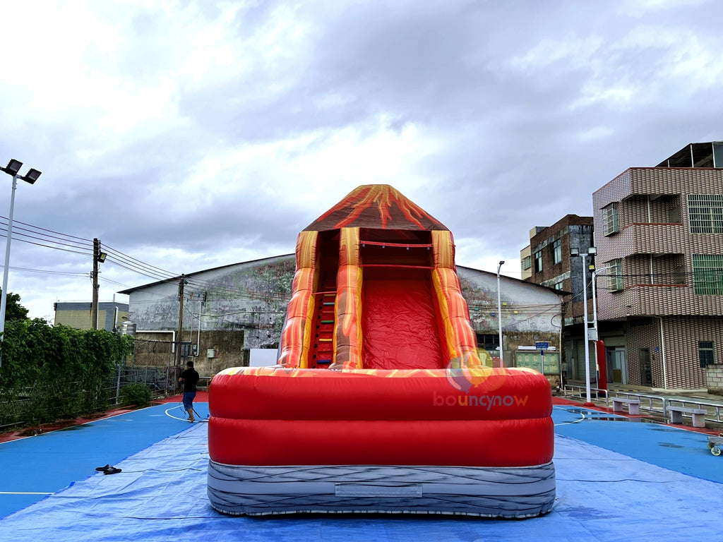 Exciting Volcano Themed Inflatable Water Slide Outdoor Play Adventure erfect for Family Gatherings