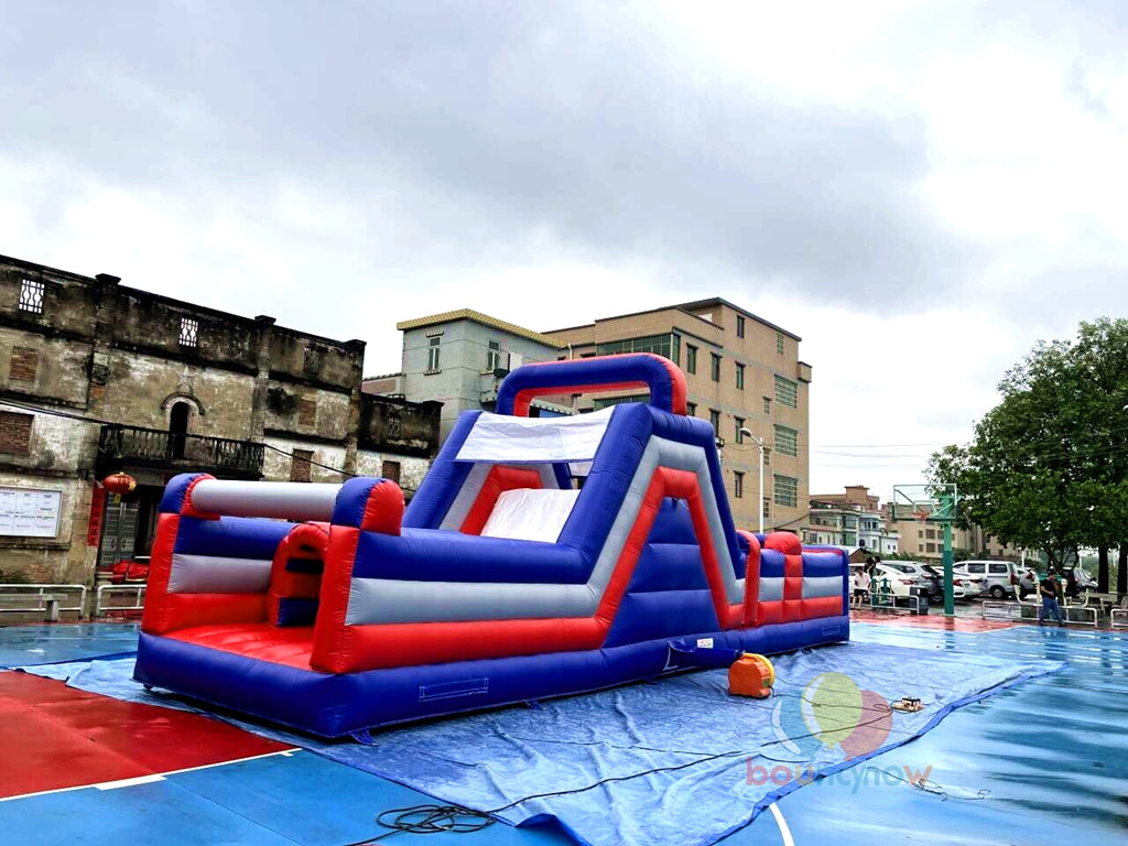 Funny Inflatable Combos Obstacle Course Water Slide Party For Team Events Exciting Outdoor Fun