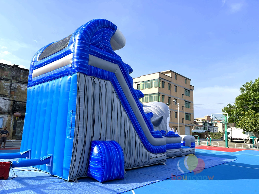 Commercial Grade High-Quality Fun Shark Inflatable Water Slide Safe for Parties Events