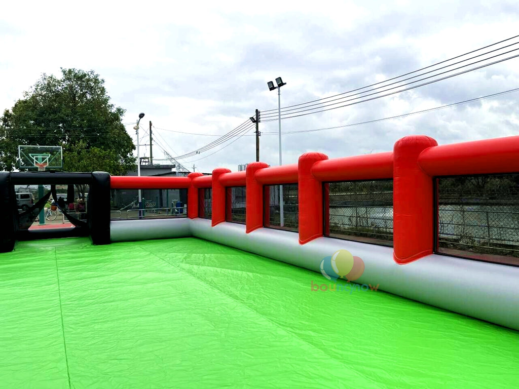 18x9M Kids Inflatable Soccer Playground Outdoor FunEquipment Great for Parties & Football Field Games