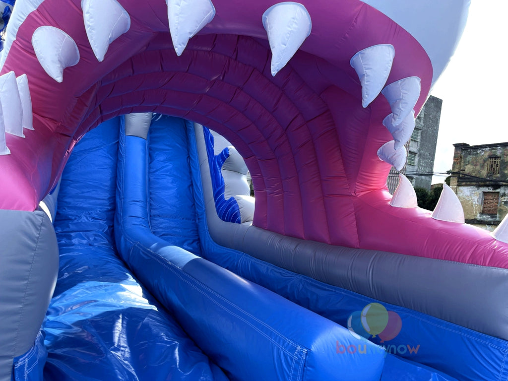 Commercial Grade High-Quality Fun Shark Inflatable Water Slide Safe for Parties Events