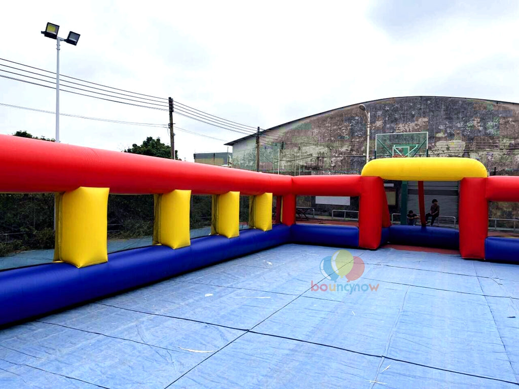 18x9M Kids Inflatable Soccer Playground Outdoor FunEquipment Great for Parties & Football Field Games