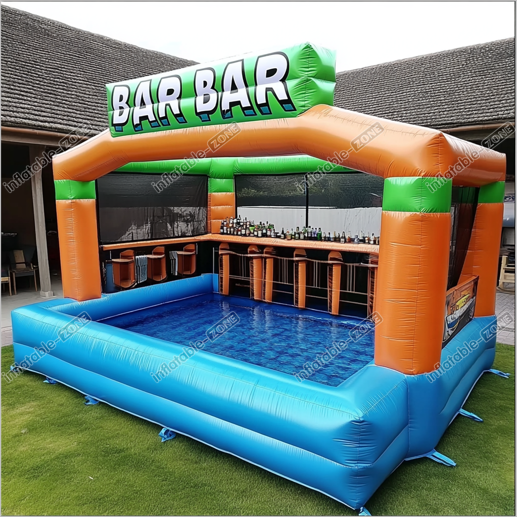 Inflatable Pool Bars for Adults Blow Up Backyard Bar Pool Rental - Inflatable-Zone