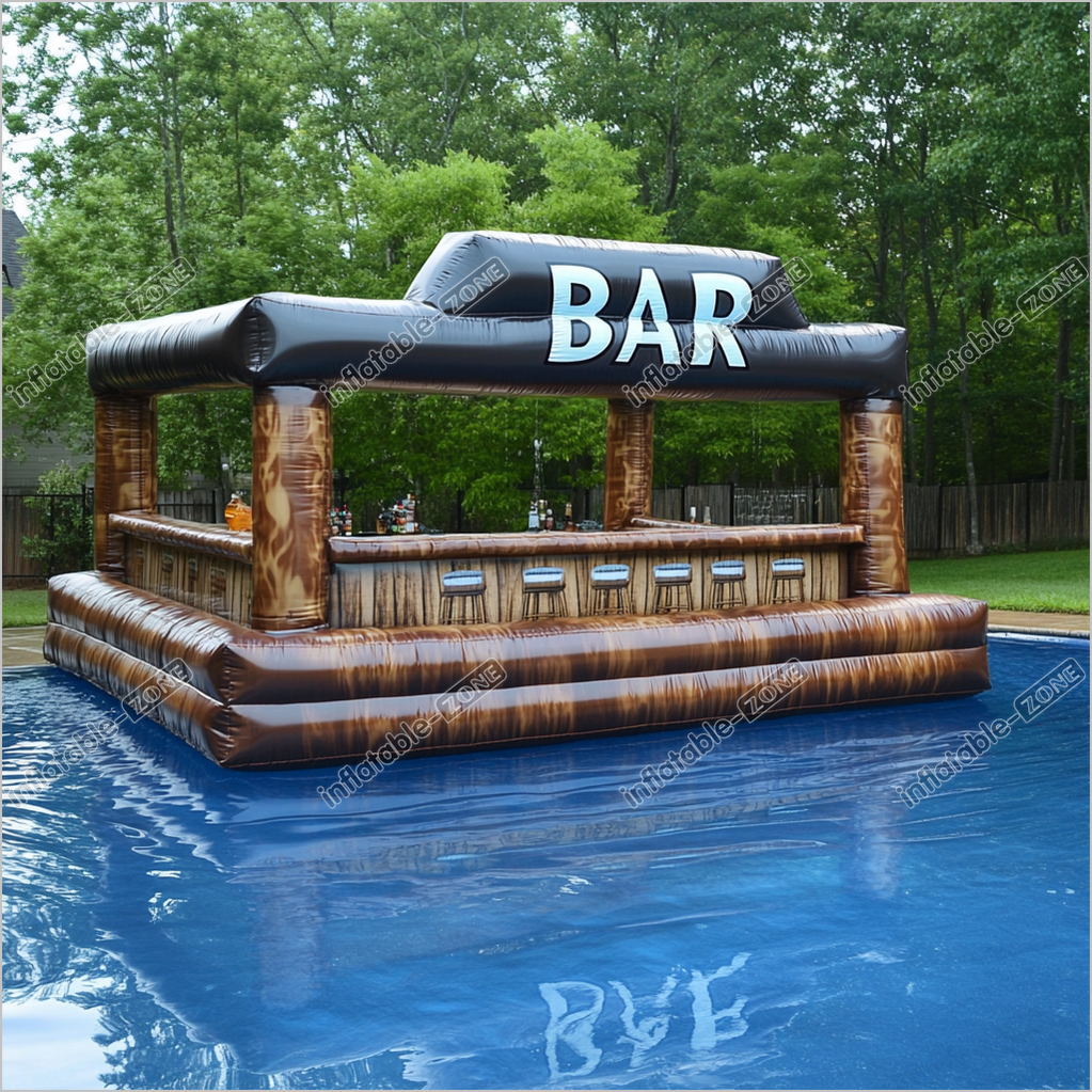 Inflatable Floating Bar Backyard Water Toys Inflatable Pool Bar Business Party Pool Table Near Me Bar - Inflatable-Zone