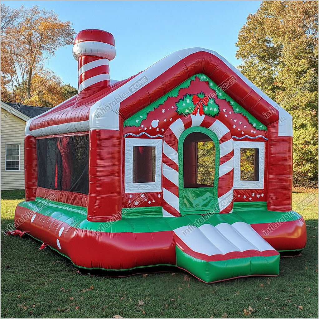 Christmas Bounce House For Rent Outdoor Inflatables Near Me Backyard Playgrounds Inflatable Castle Hire - Inflatable-Zone