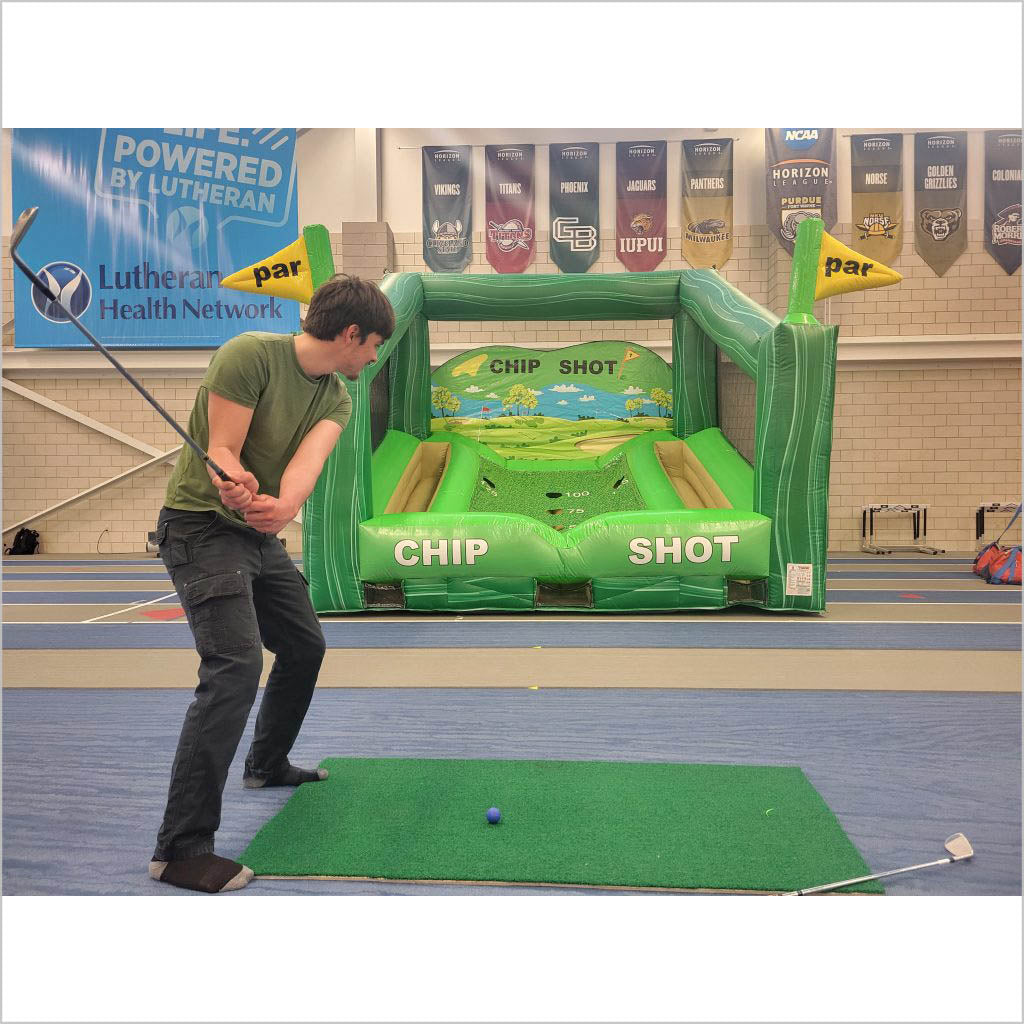 Chip Shot Par Game Inflatable Golf Ball Hitting Cage Leisure Activities Chip Shot Golf Outdoor Sports Near Me