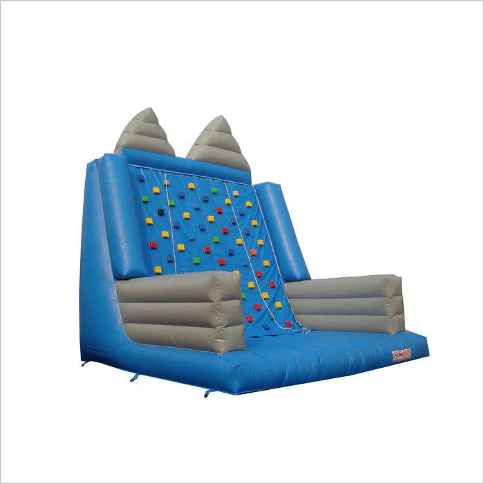Backyard Fun Inflatable Rock Climbing Wall Blue And Gray For Outdoor Activities - Inflatable-Zone