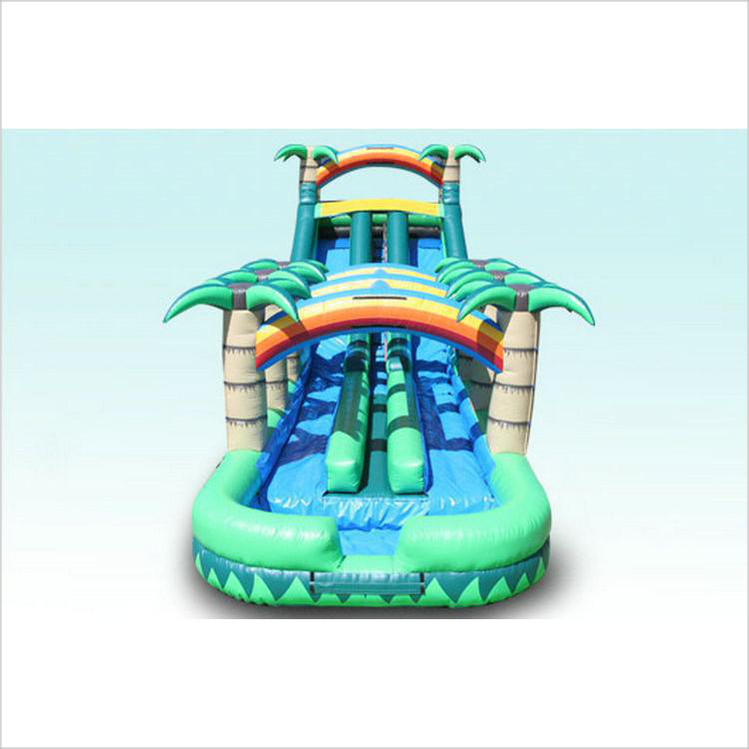 Rainbow Big Inflatable Water Slides , Kids / Adults Blow Up Slip And Slide - Inflatable-Zone