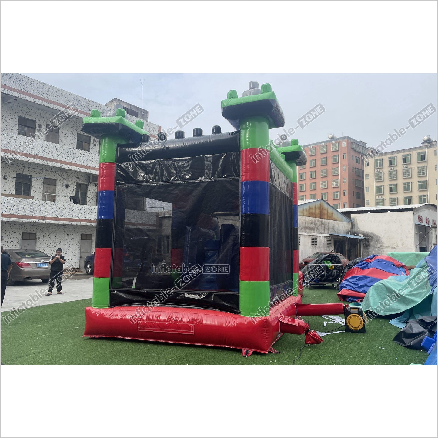 Best Bouncy Castle Inflatable Block Dual Lane Combo Backyard Bounce House With Slide - Inflatable-Zone