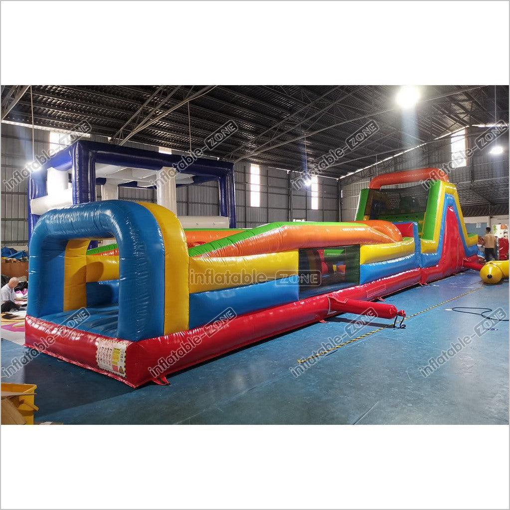 Commercial Amusement Park Inflatable Obstacle Course Slip And Slide Sports Games By Bounce - Inflatable-Zone