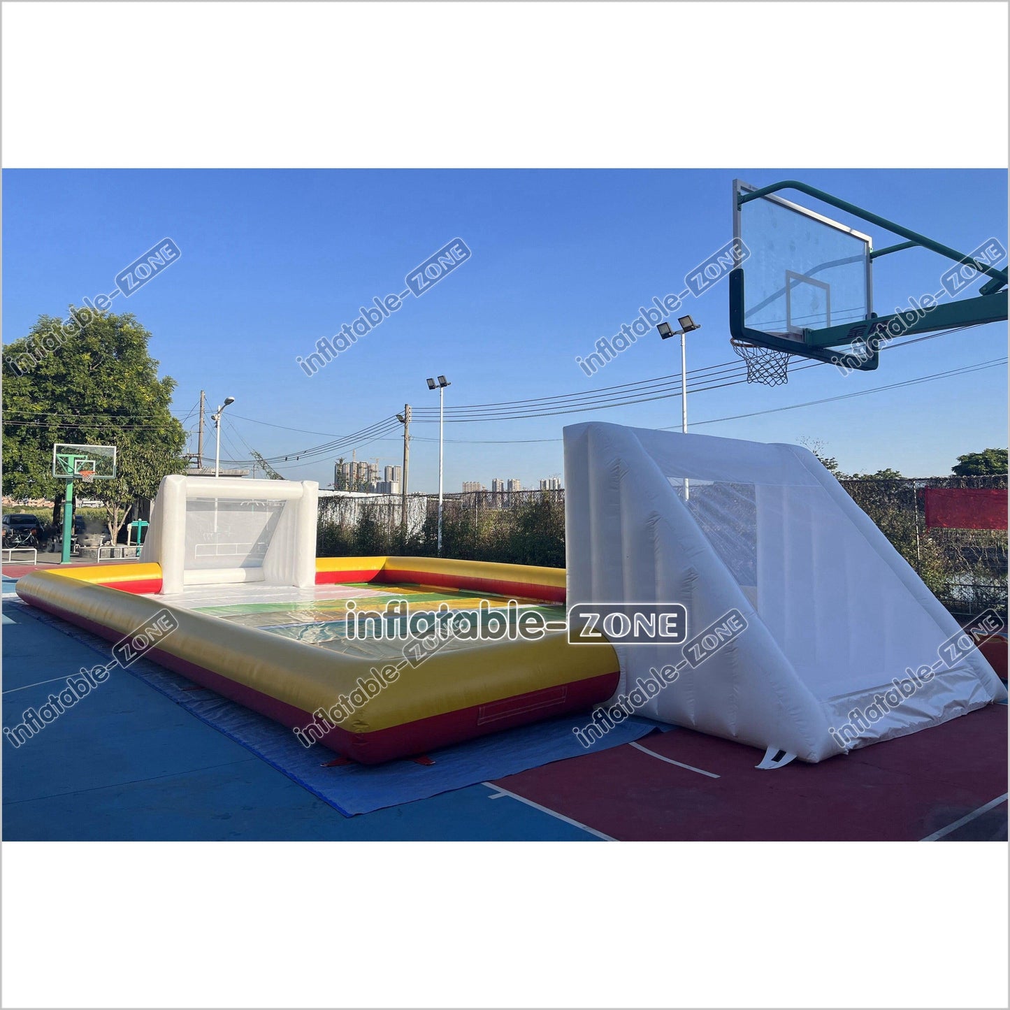 Giant Inflatable Football Field Inflatable Soccer Field Pitch For Outdoor Inflatable Soccer Games - Inflatable-Zone