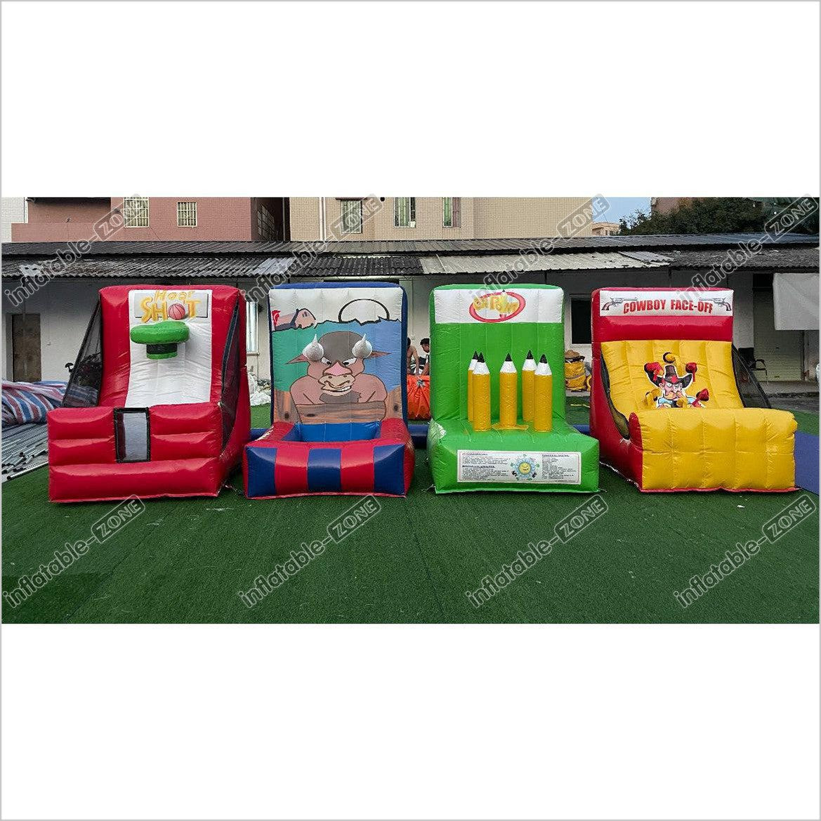 4 In 1 Inflatable Interactive Sports Game Family Carnival Game Balls Shooting Game Inflatable Carnival Games - Inflatable-Zone