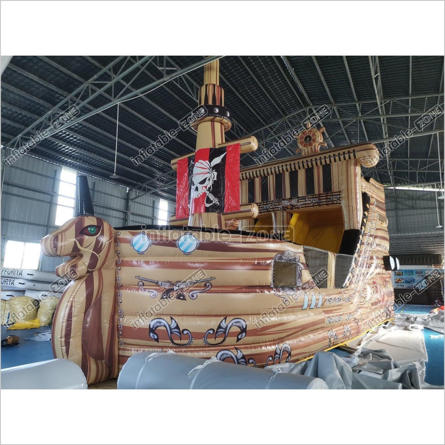 Inflatable Pirate Ship Slide Bouncy House Blow Up Slide Jumper - Inflatable-Zone