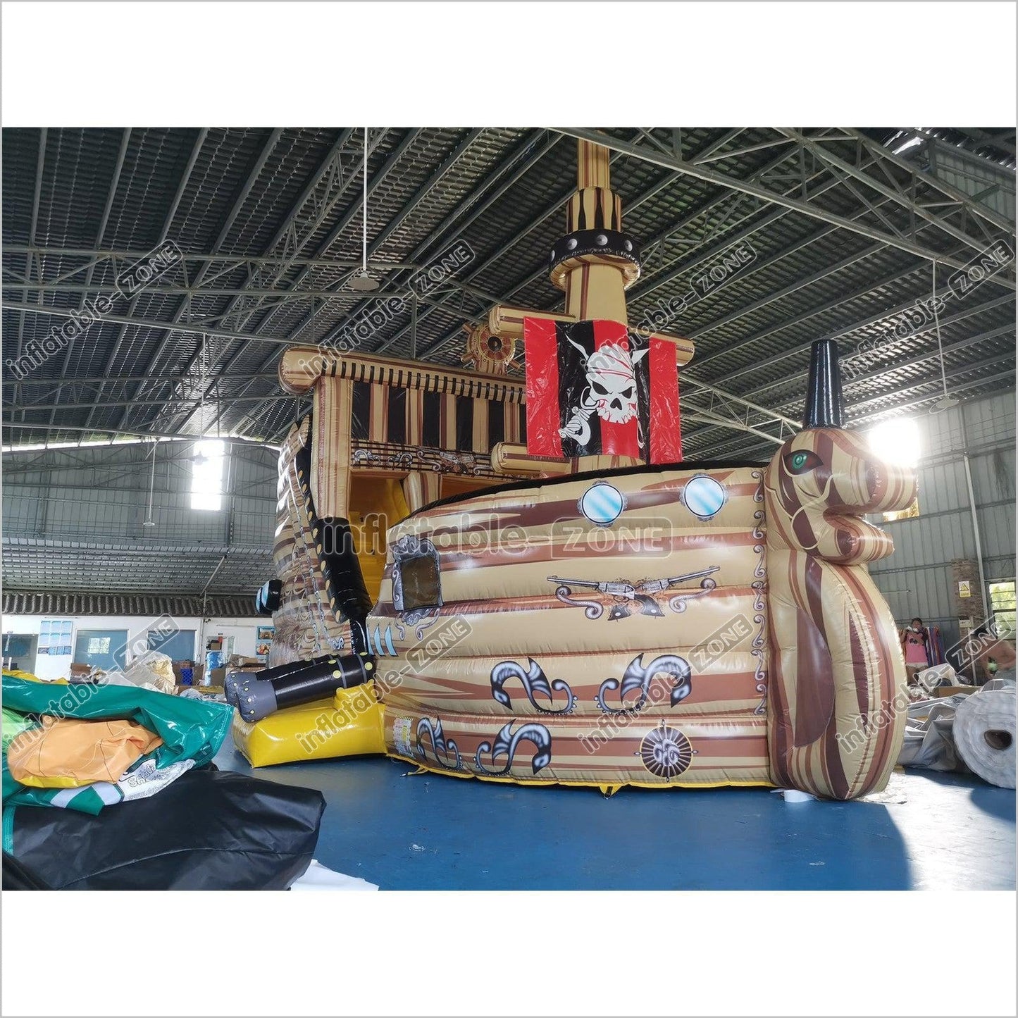 Inflatable Pirate Ship Slide Bouncy House Blow Up Slide Jumper - Inflatable-Zone