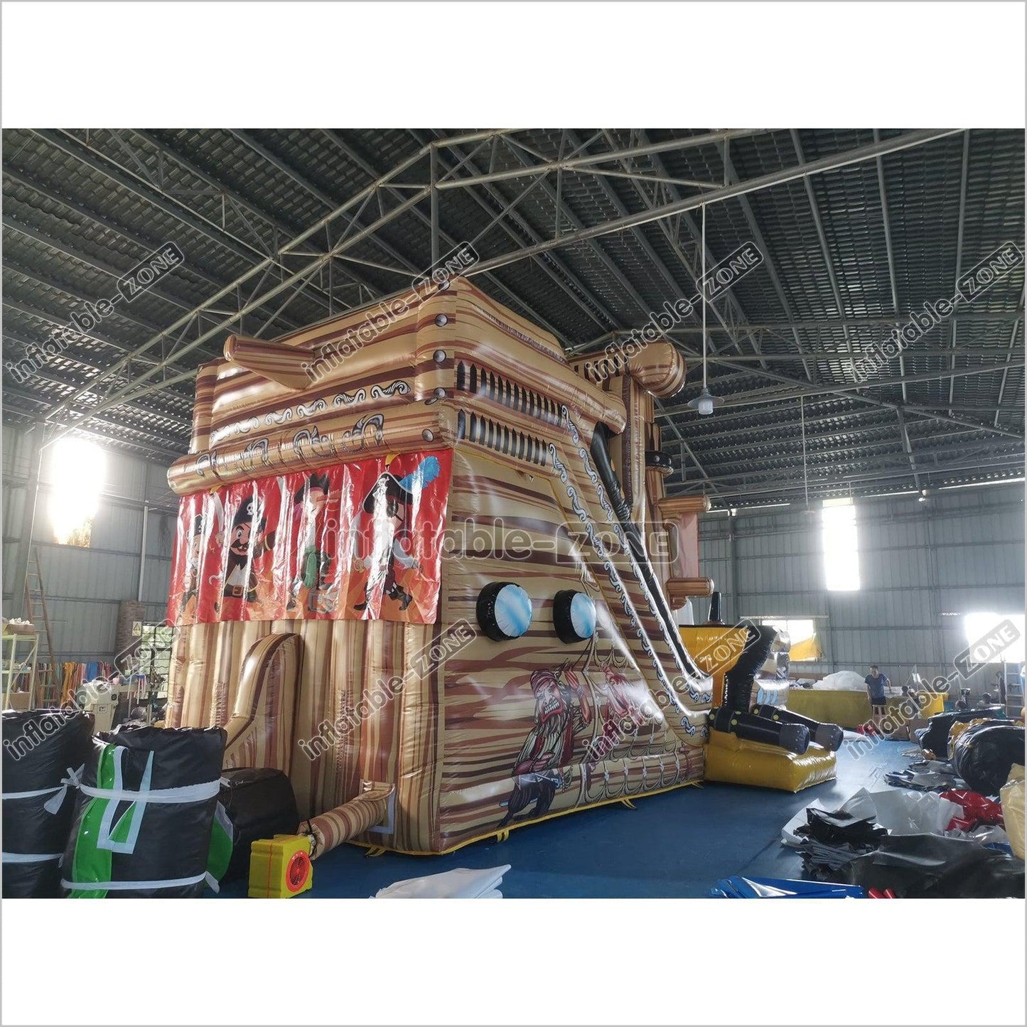 Inflatable Pirate Ship Slide Bouncy House Blow Up Slide Jumper - Inflatable-Zone