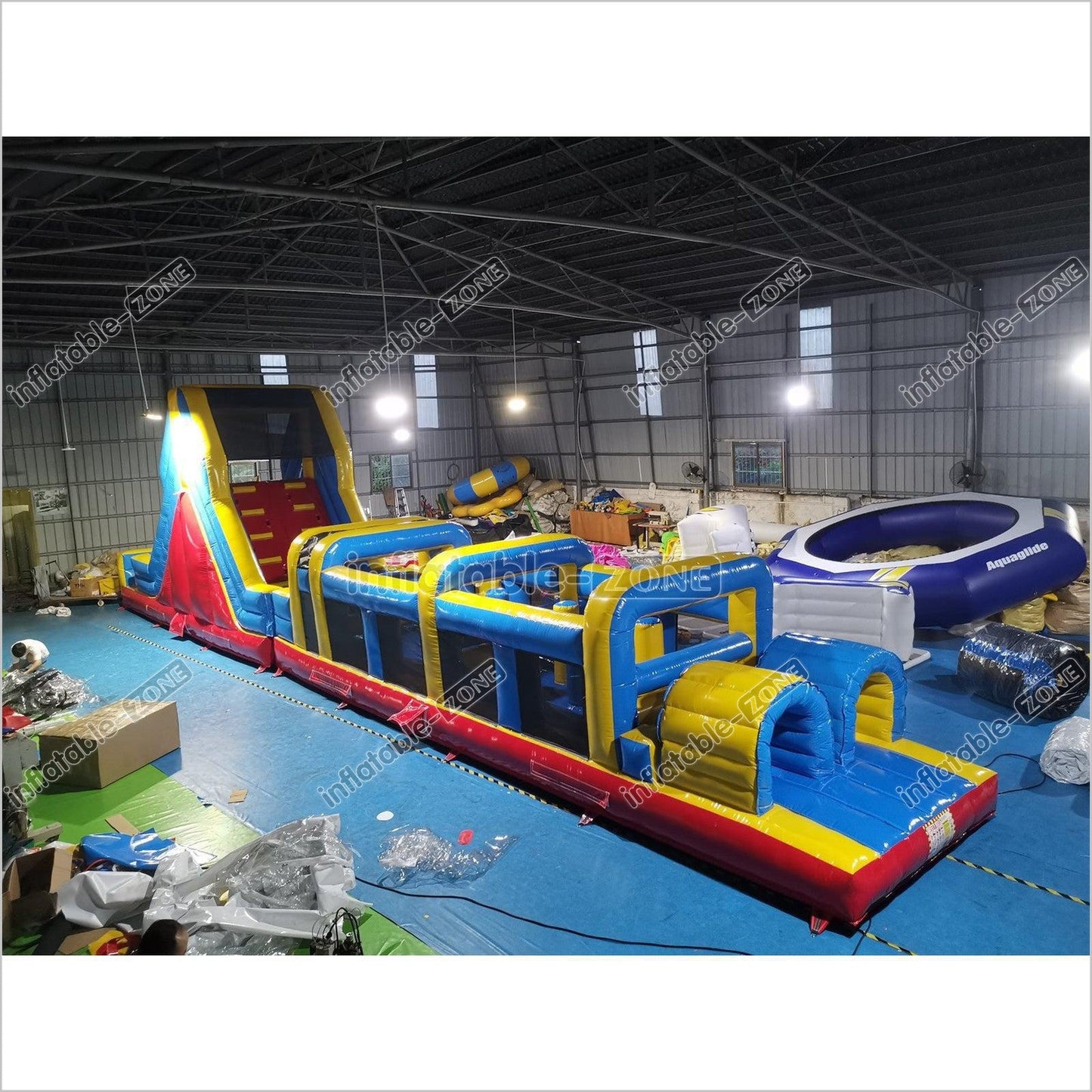 Team Playground Inflatable Obstacle Course Best Blow Up Backyard Climbing Bouncy Castle House - Inflatable-Zone