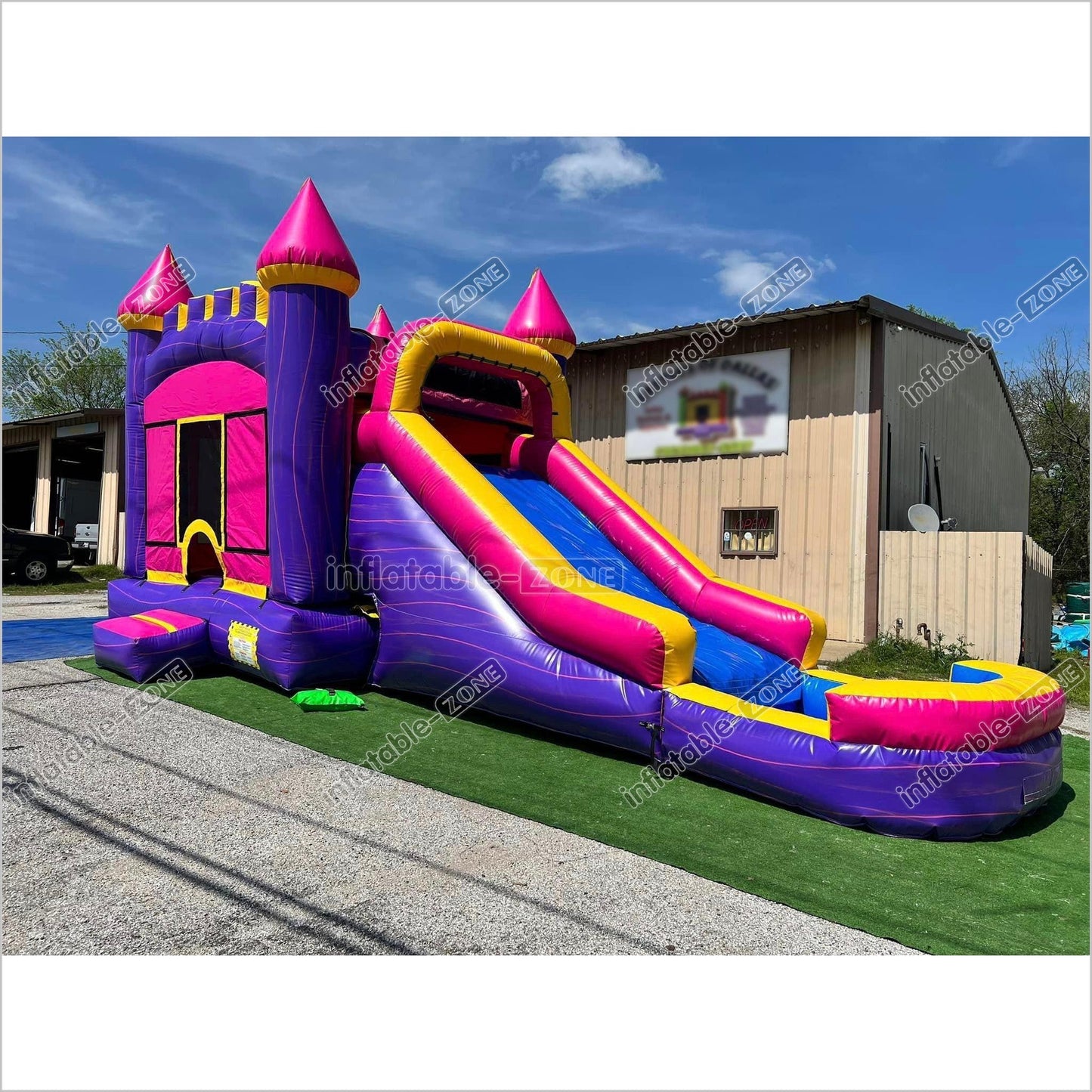 Pink Princess Bounce Castle , Commercial Bounce House With Slide And Ball Pit - Inflatable-Zone
