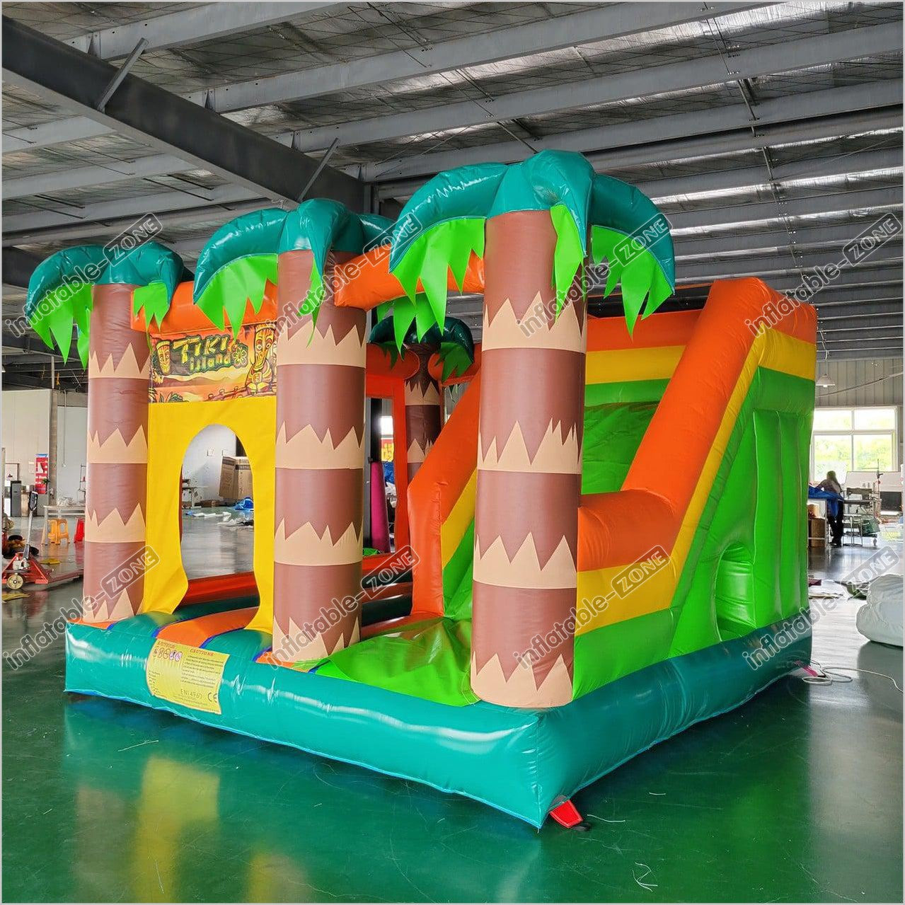 Coconut Tree Inflatable Bounce House With Slide, Bounce House With Slide For Kids - Inflatable-Zone