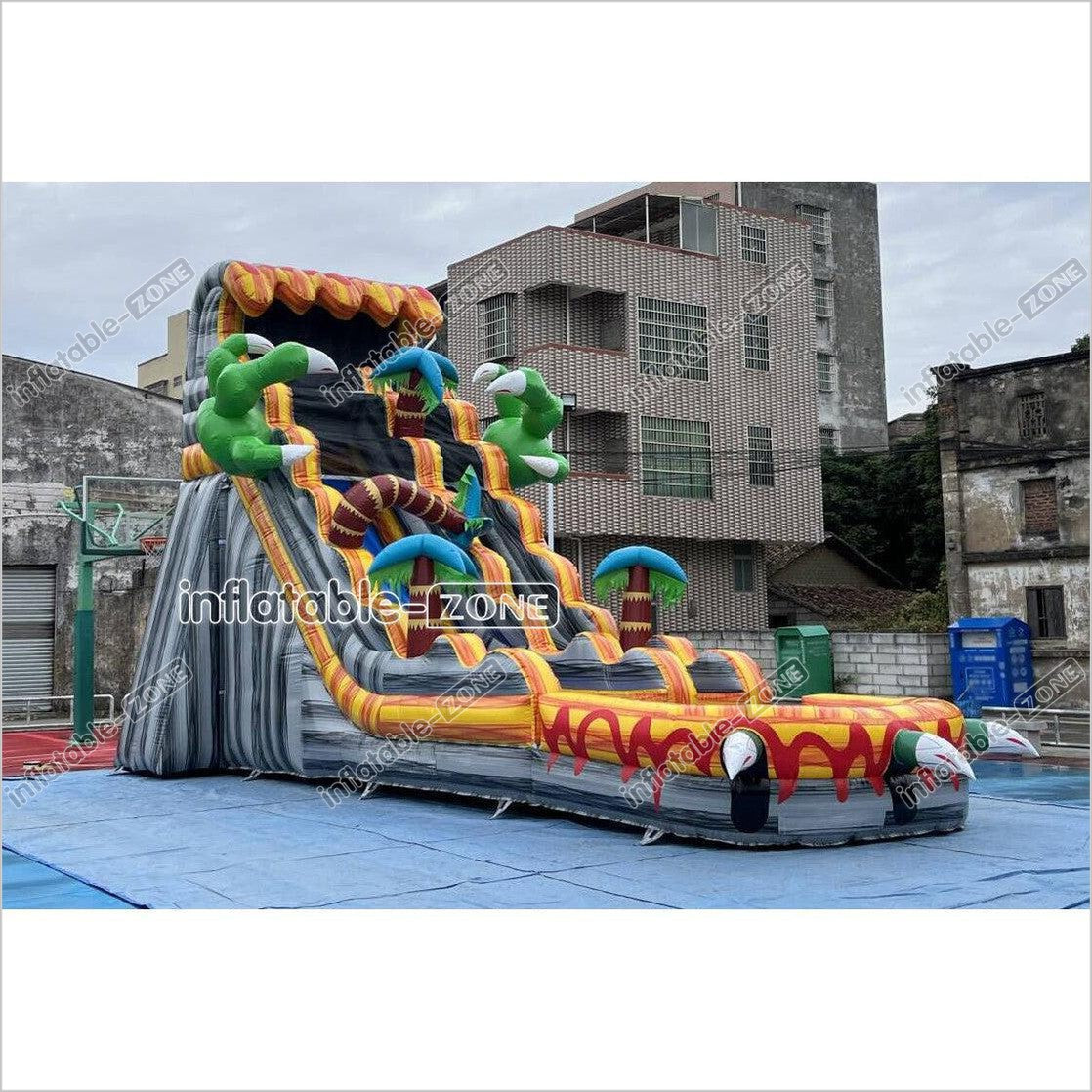 Blow Up Dinosaur Inflatable Slide Play Pool With Slide Birthday Party Water Slide Near Me - Inflatable-Zone