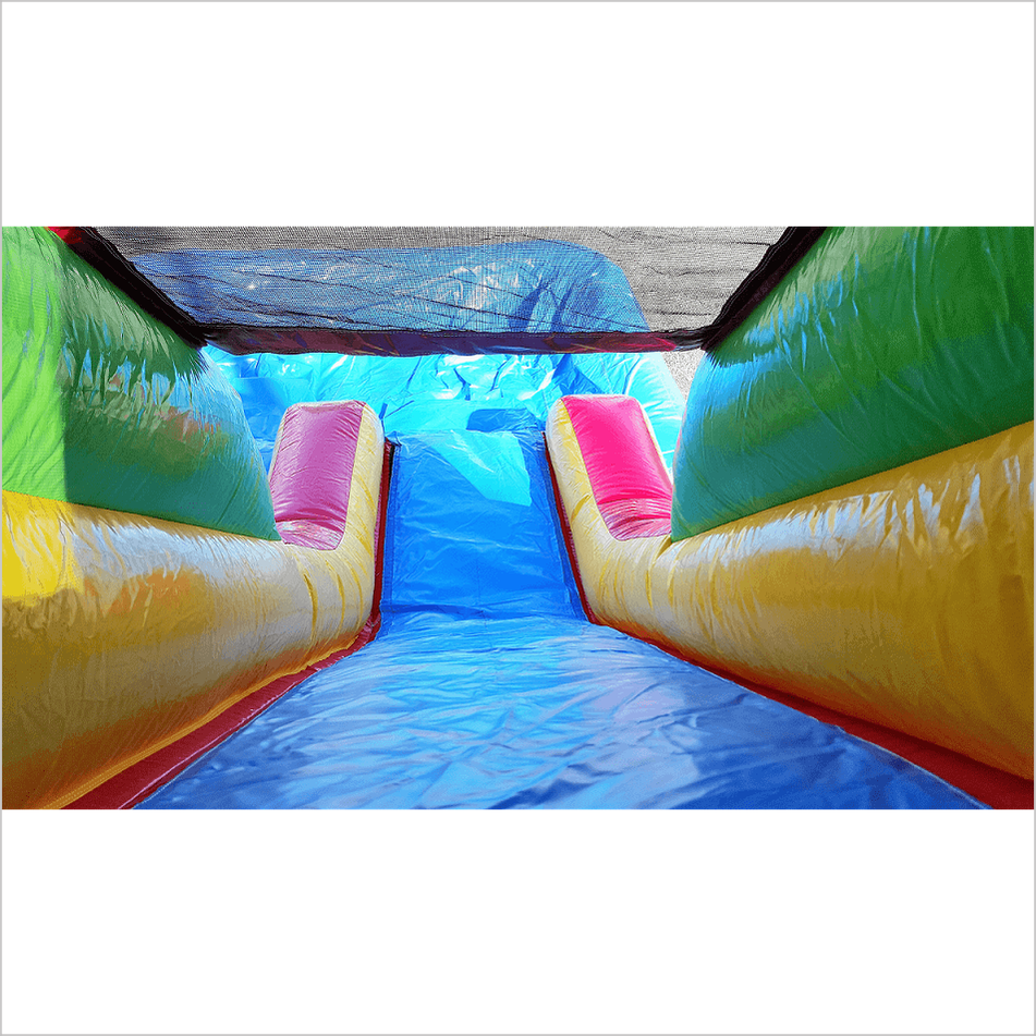 Double Lanes Inflatable Water Bounce House , Durable Attractive Water Slide Jumpy Castle - Inflatable-Zone