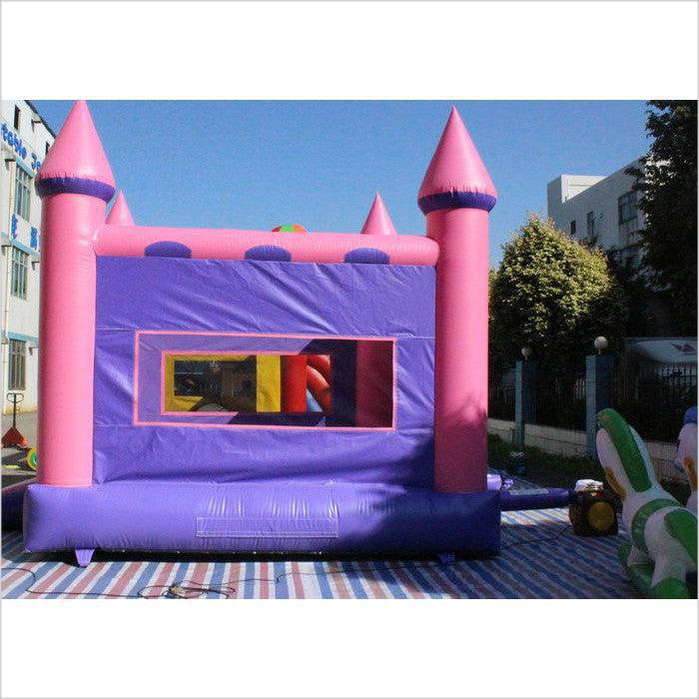 0.55MM PVC Pink And Purple Inflatable Jumping Castle Bounce House For Child - Inflatable-Zone