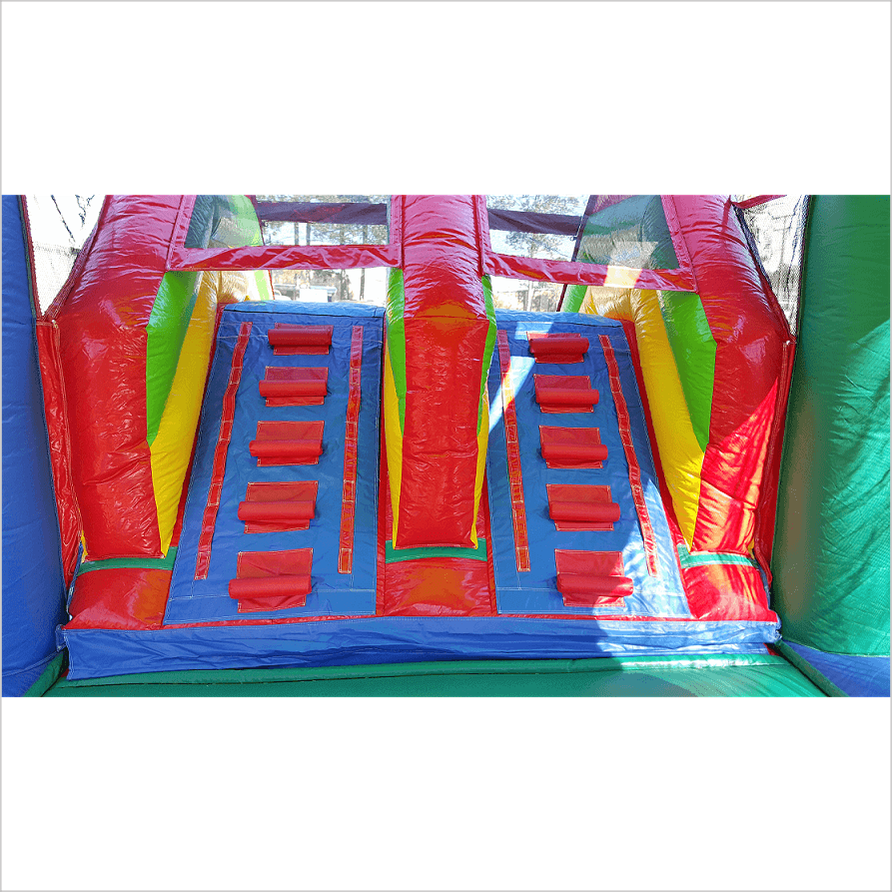 Double Lanes Inflatable Water Bounce House , Durable Attractive Water Slide Jumpy Castle - Inflatable-Zone