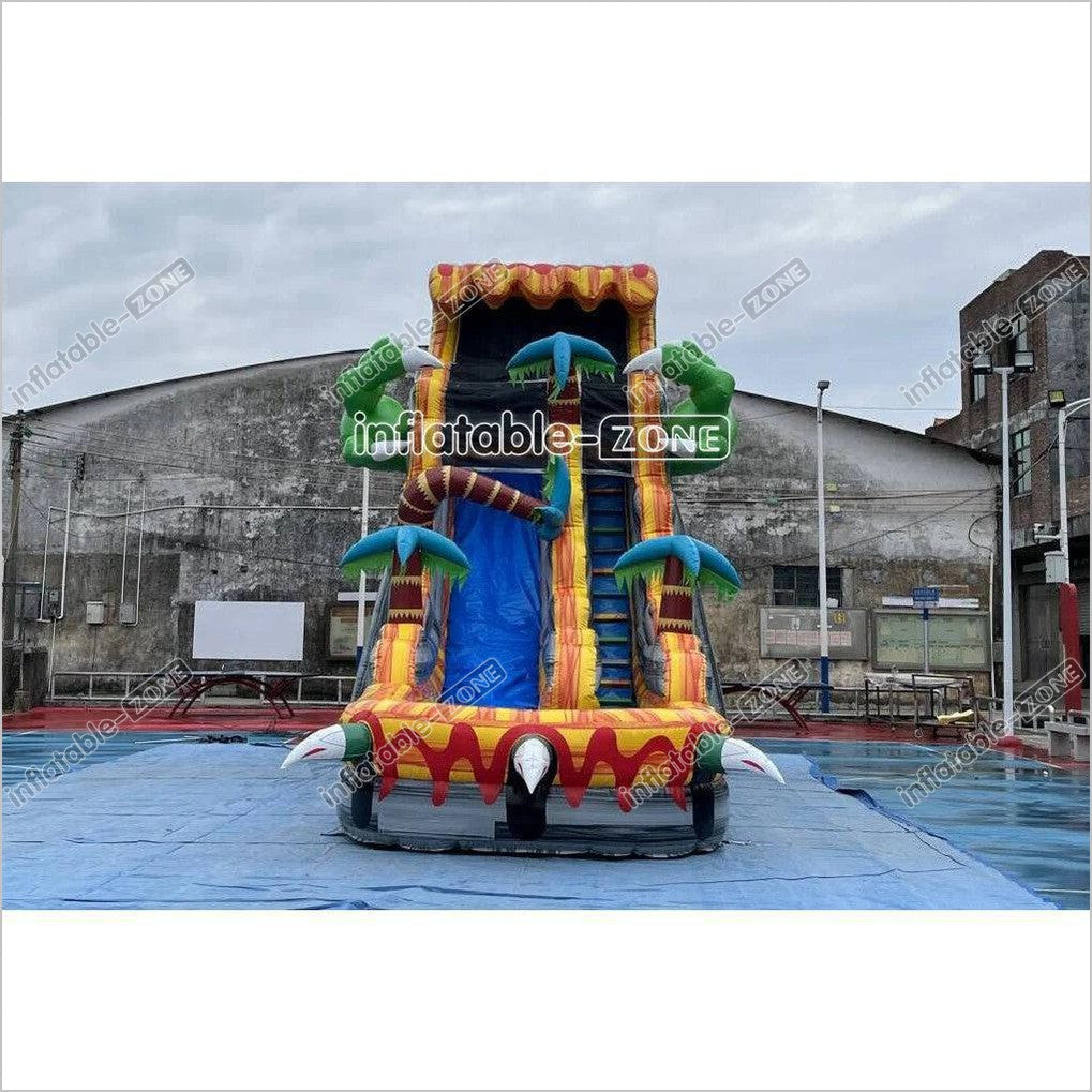 Blow Up Water Slide Big Inflatable Pontoon Slides A Bounce House Play Center Giant Waterslide - Inflatable-Zone