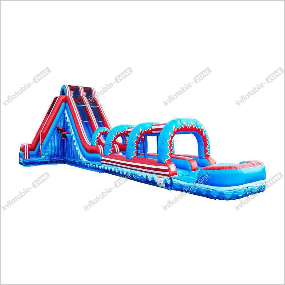 Flash Dual Lane Water Slide And Slip And Slide Inflatable Water Jumping Castle For Kids And Adults - Inflatable-Zone