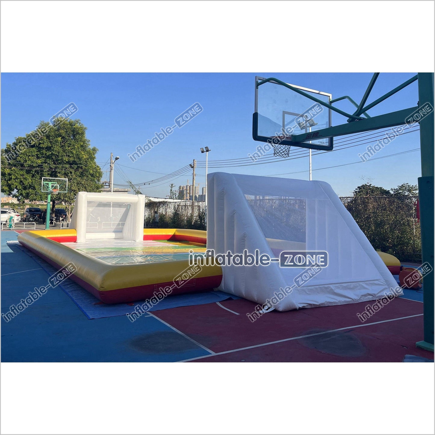 Giant Inflatable Football Field Inflatable Soccer Field Pitch For Outdoor Inflatable Soccer Games - Inflatable-Zone