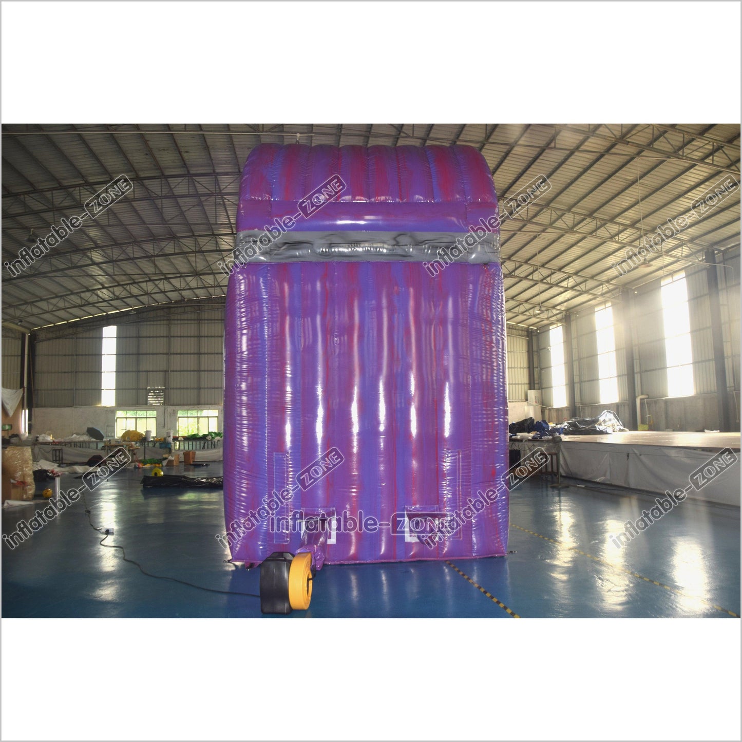 Purple Wave Single Lane Inflatable Waterslide Commercial Event Small Inflatable Dolphin Water Slide Pool - Inflatable-Zone