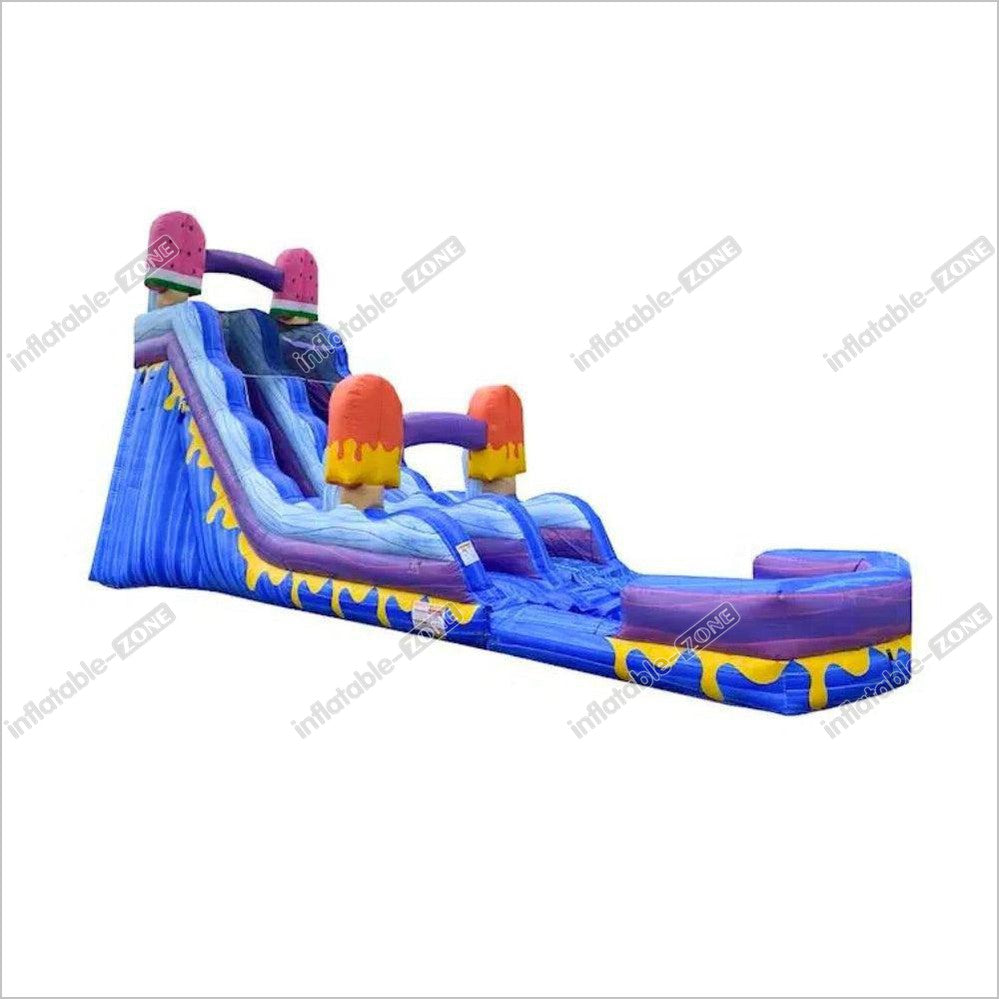 Ice Pops Commercial Grade Water Slide With Detachable Deep Pool Bounce N Slide Inflatables - Inflatable-Zone