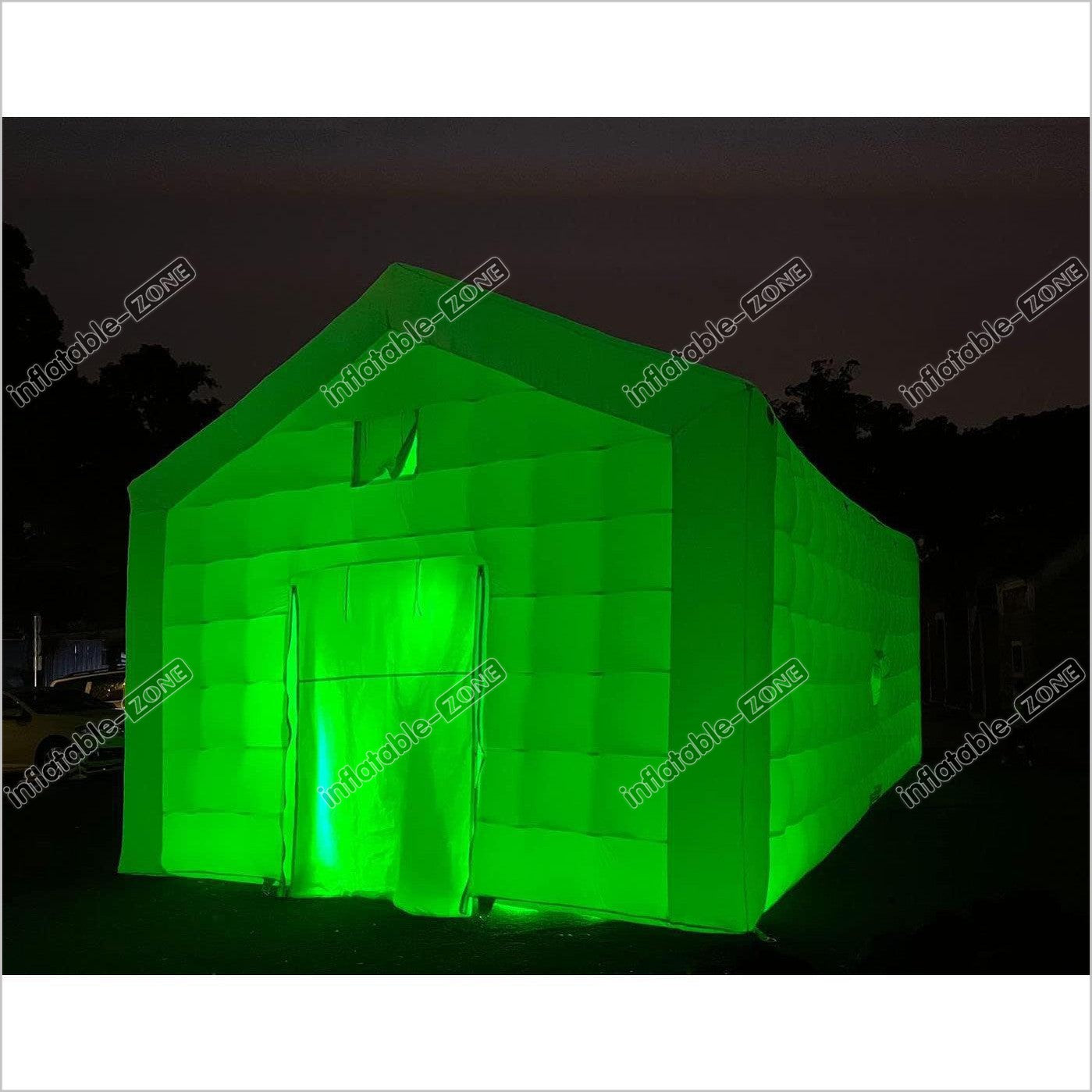 Large White Inflatable Cube Wedding Tent Square Gazebo Event Room Big Mobile Portable Inflatable Night Club Party Pavilion With Led Lights - Inflatable-Zone
