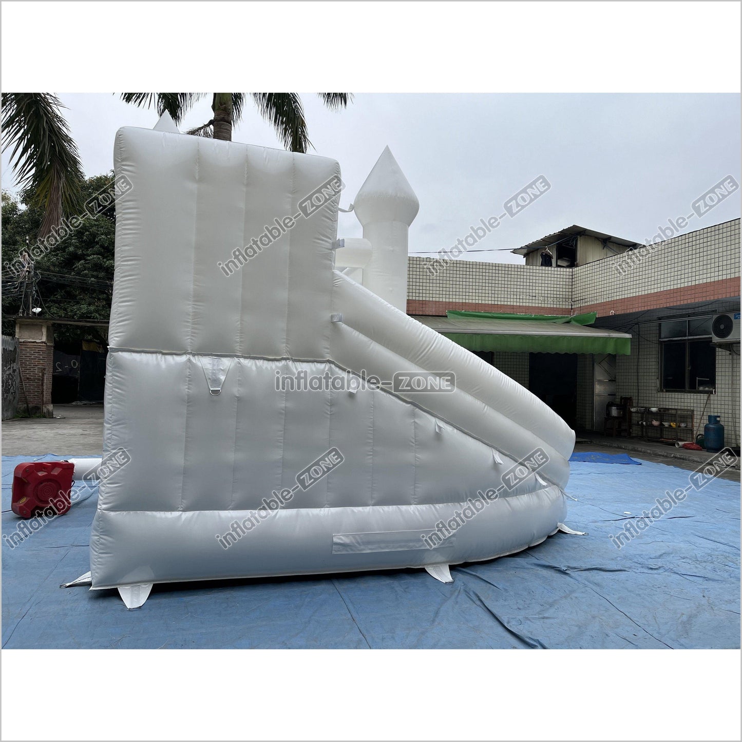 White Bounce House With Ball Pit Wedding Bouncy Castle With Slide Combo Party Inflatables - Inflatable-Zone
