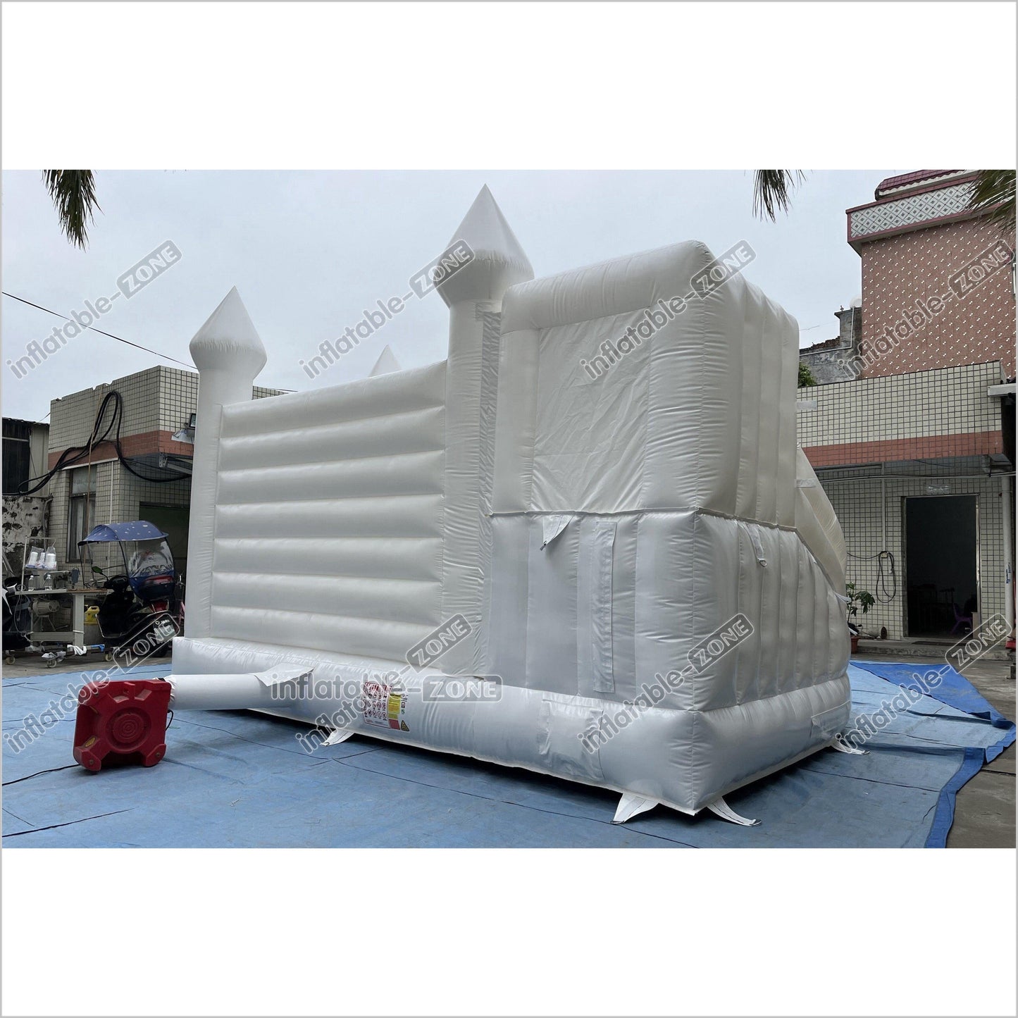 White Bounce House With Ball Pit Wedding Bouncy Castle With Slide Combo Party Inflatables - Inflatable-Zone