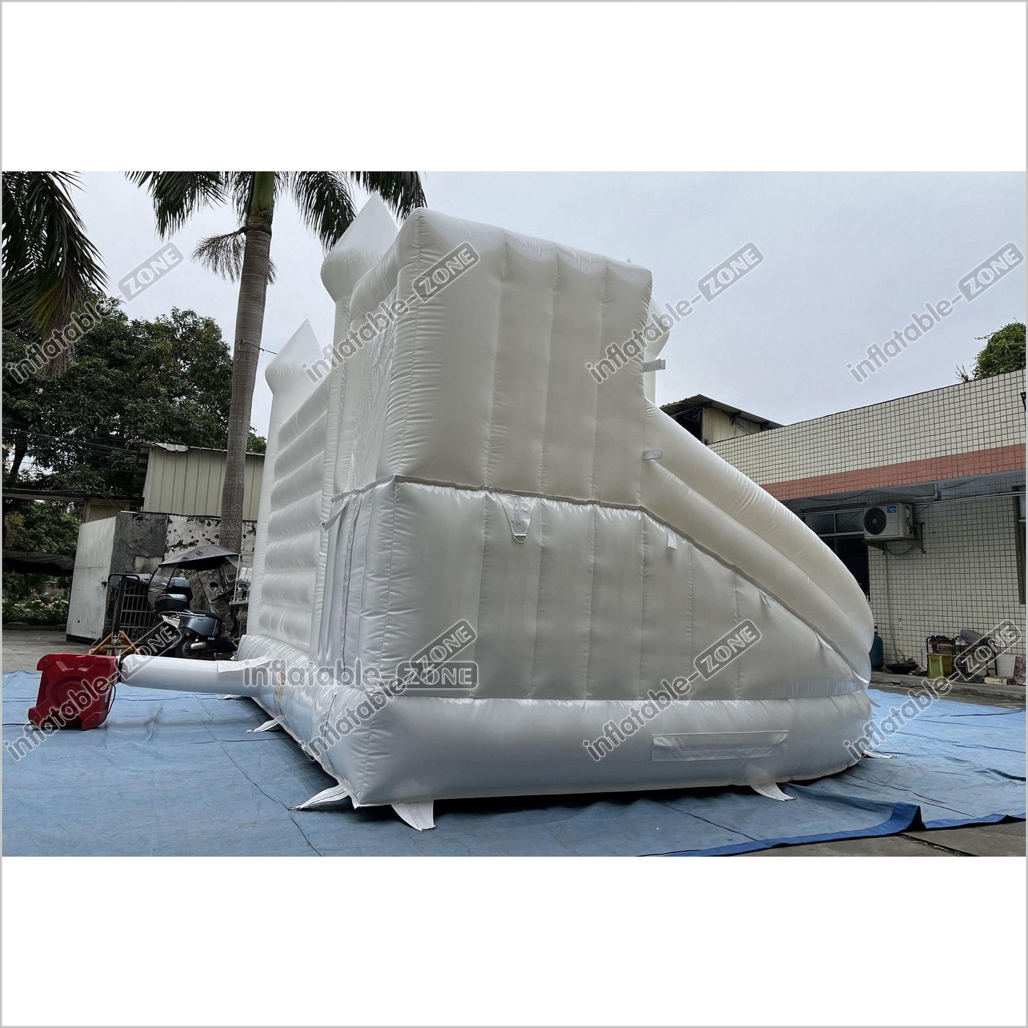 White Bounce House With Ball Pit Wedding Bouncy Castle With Slide Combo Party Inflatables - Inflatable-Zone