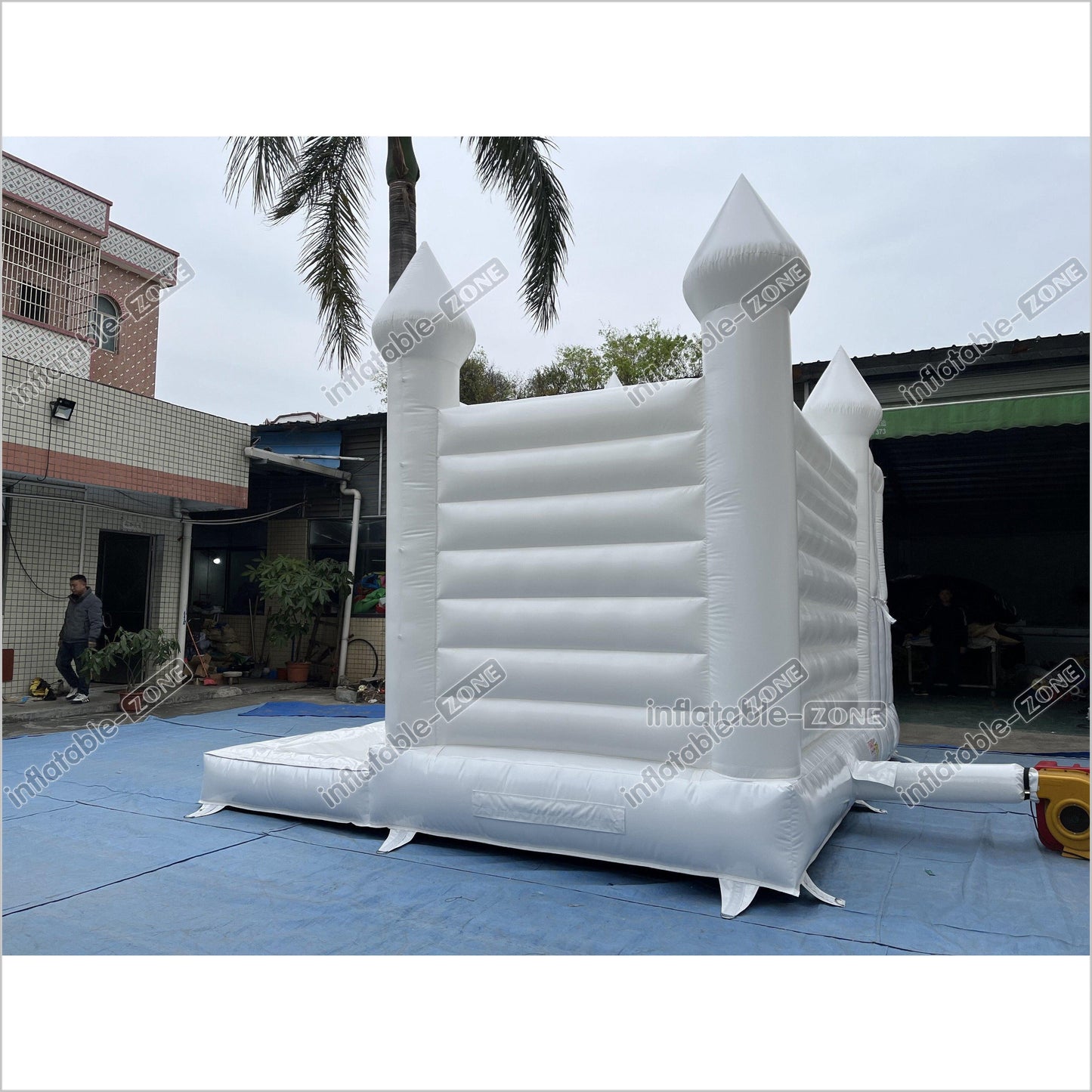 White Bounce House With Ball Pit Wedding Bouncy Castle With Slide Combo Party Inflatables - Inflatable-Zone