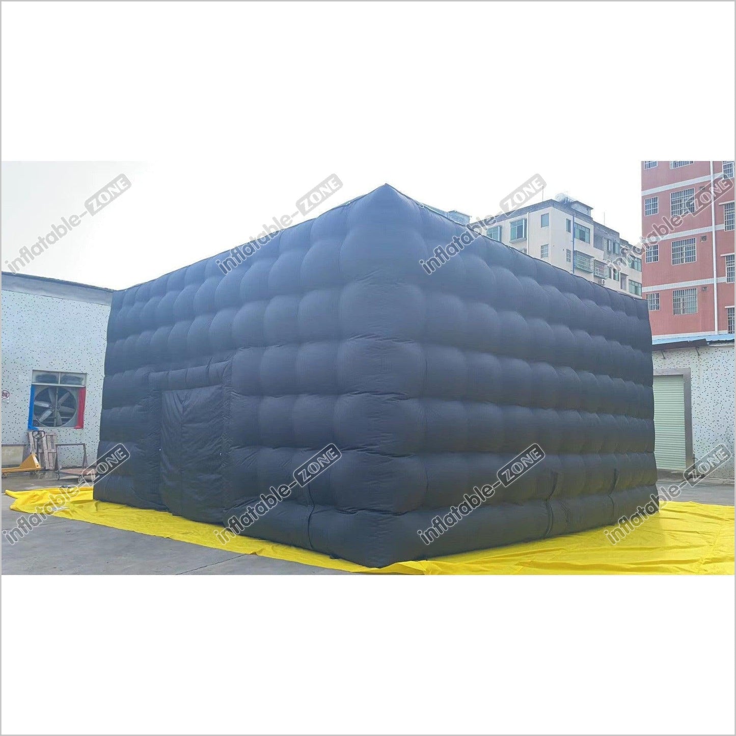 Black Giant Inflatable Cube Tent Party Disco Booth Nightclub Outdoor Inflatable Disco Tent - Inflatable-Zone