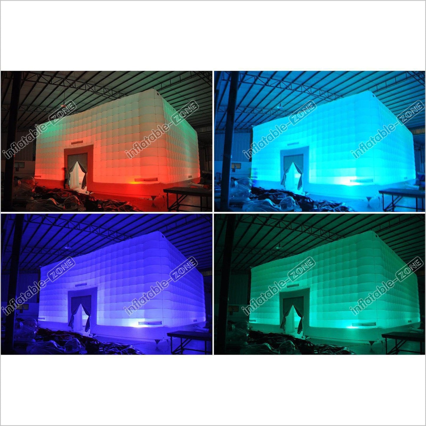 Outdoor Led Light Inflatable Wedding Tent Party Giant Inflatable Disco Cube Tent Inflatable Nightclub - Inflatable-Zone
