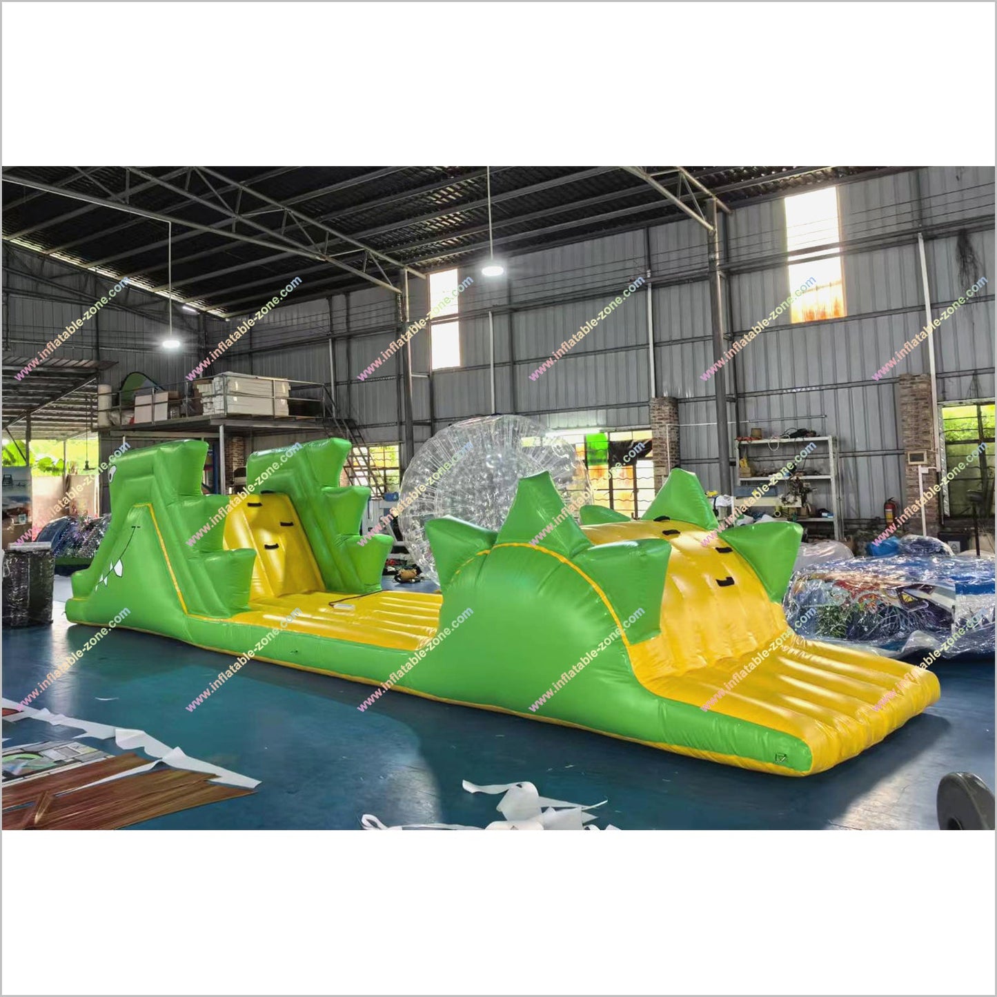 Dinosaur Themed Inflatable Obstacle Course To Rent Water Parks Near Me Floating Water Obstacle Course - Inflatable-Zone