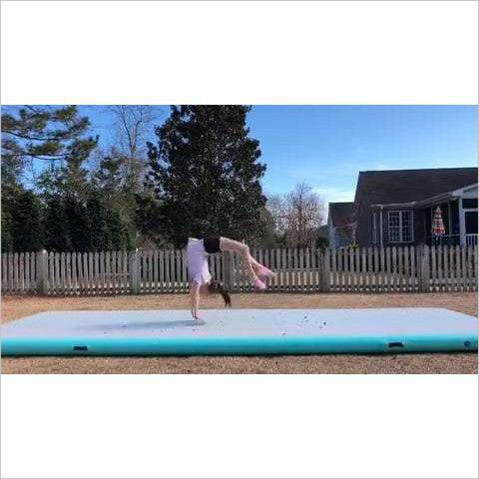 Mint Green Air Tumble Track Cheerleaders Mat - Inflatable-Zone
