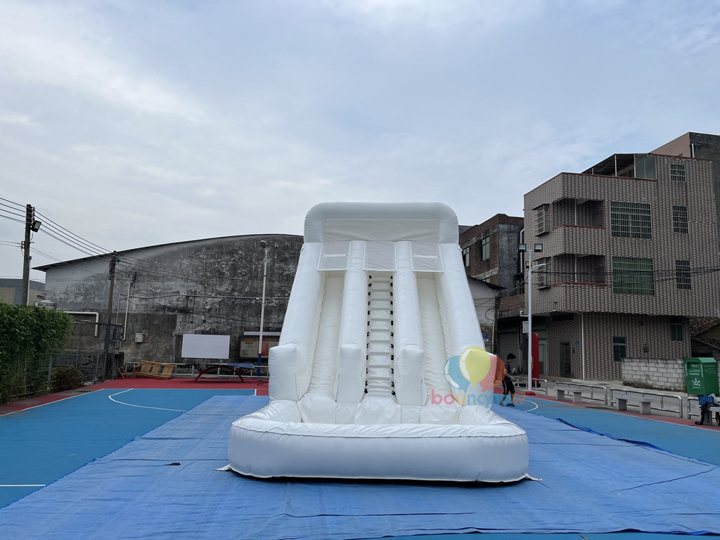 White Wedding Inflatable Bouncer Water Slide Elegant Fun for Weddings & Celebrations