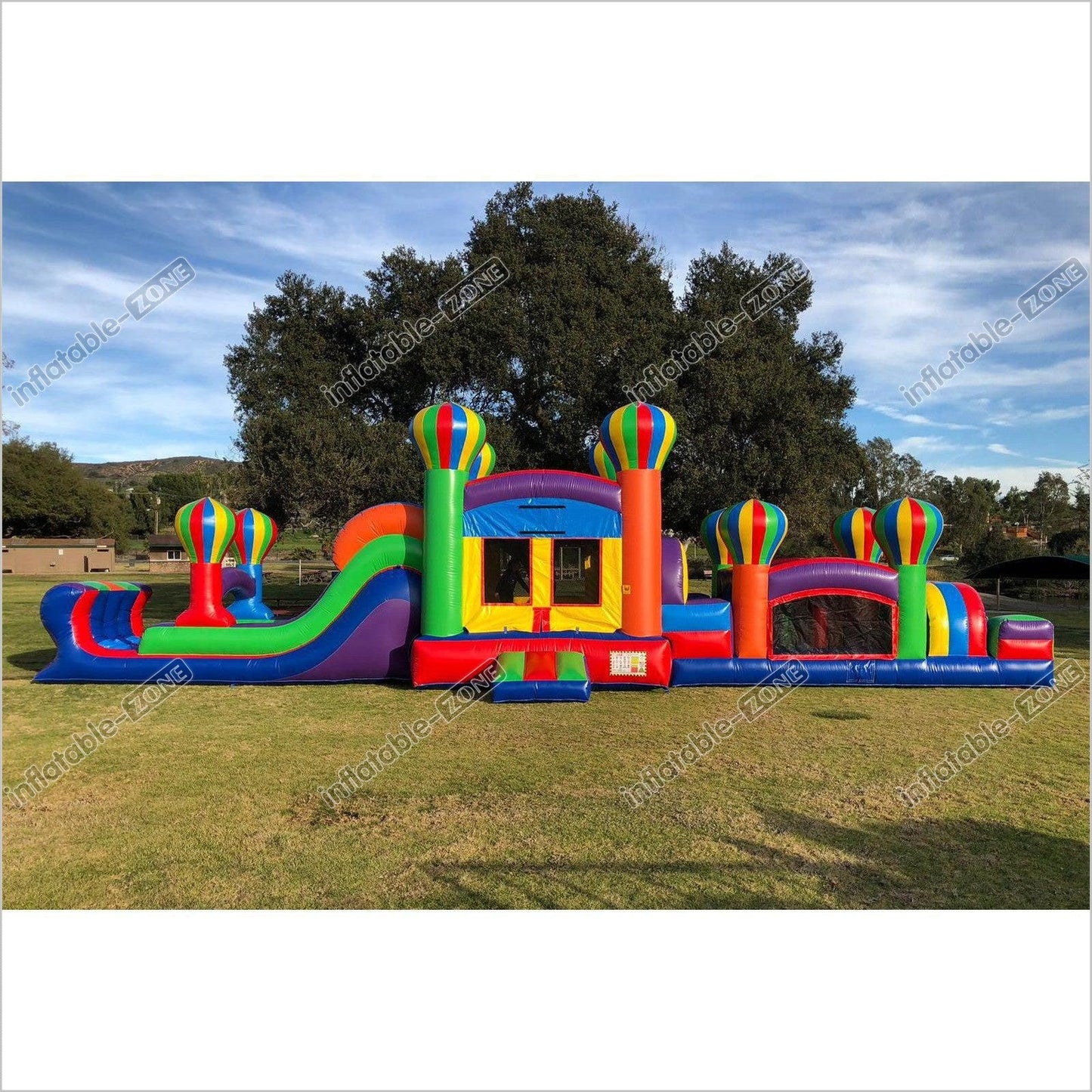 Adventure Bounce House Jumping Castle Obstacle Course Jumper With Slide Combo My Party Inflatables - Inflatable-Zone