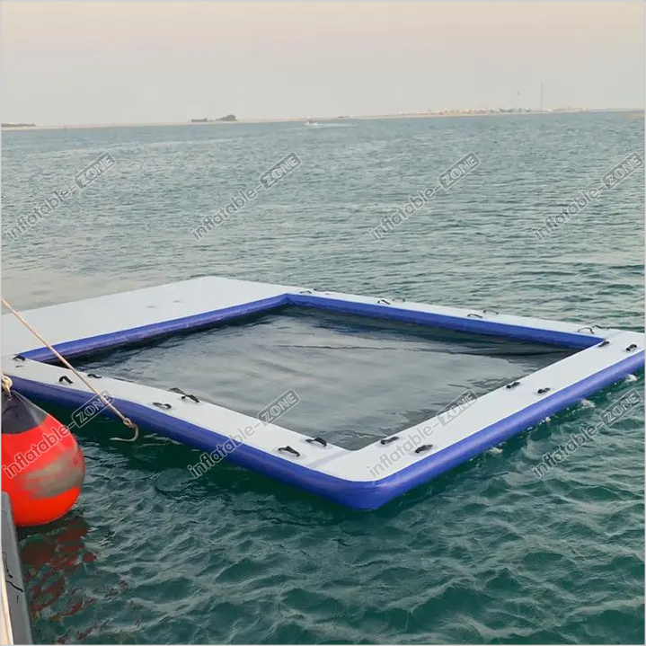Summer Jellyfish Protect Sea Floating Swimming Pool Inflatable Yacht Ocean Pool With Net - Inflatable-Zone